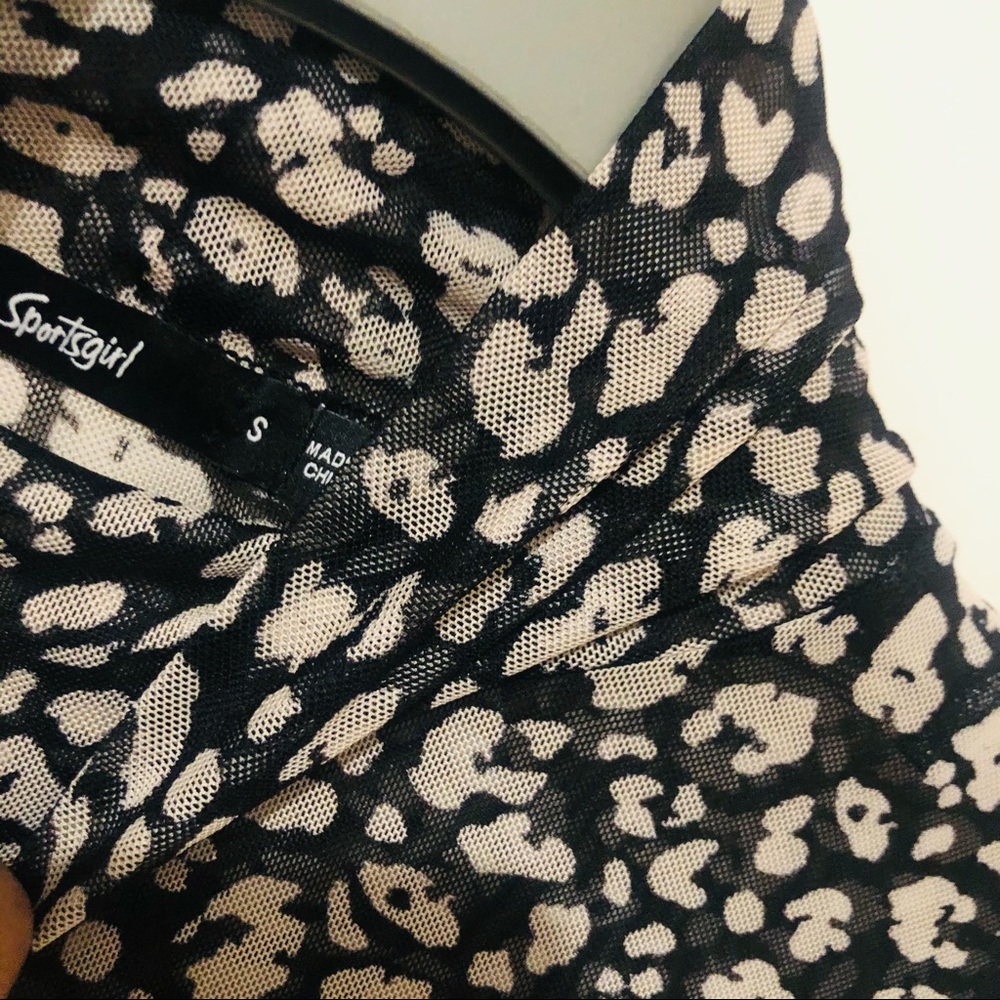 Sheer High neck long sleeve Leopard print Blouse - Sportsgirl - Size : S - Picture 3 of 5